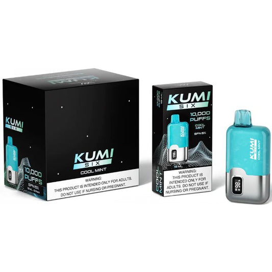 KUMI SIX COOL MINT 10K PUFF (6CT)
