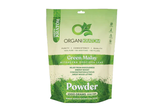 ORGANI KRATOM POWDER 250G GREEN MALAY (1CT)