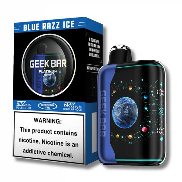GEEK BAR PULSE 2 VAPE 25K PUFFS 5PK BLUE RAZZ ICE