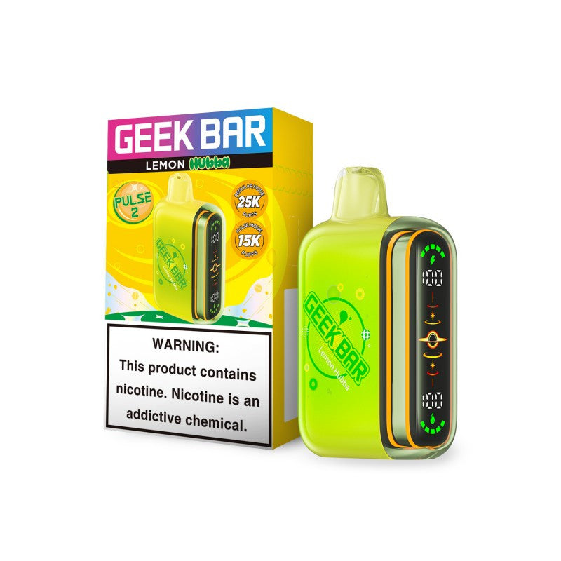GEEK BAR PULSE 2 VAPE 25K PUFFS 5PK LEMON HUBBA