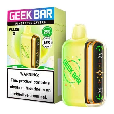 GEEK BAR PULSE 2 VAPE 25K PUFFS 5PK PINEAPPLE SAVERS
