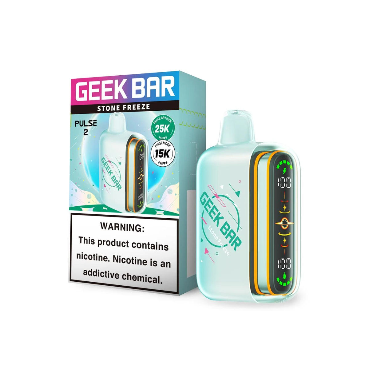 GEEK BAR PULSE 2 VAPE 25K PUFFS 5PK STONE FREEZE