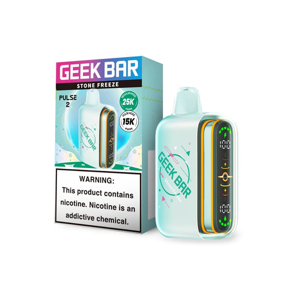 GEEK BAR PULSE 2 VAPE 25K PUFFS 5PK STONE FREEZE