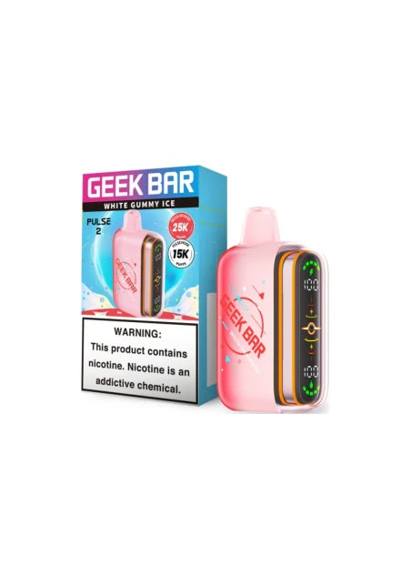 GEEK BAR PULSE 2 VAPE 25K PUFFS 5PK WHITE GUMMY ICE