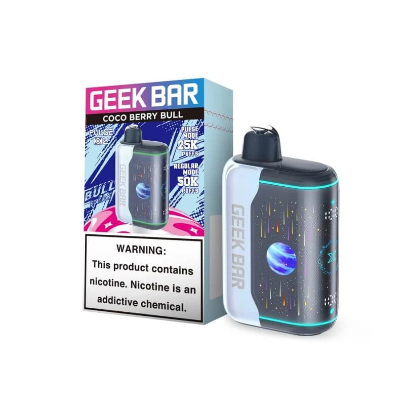 GEEK BAR PULSE X2 DISPOSABLE VAPE 50K PUFFS 5PK COCO BERRY BULL