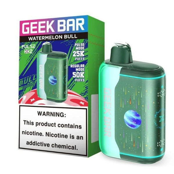 GEEK BAR PULSE X2 DISPOSABLE VAPE 50K PUFFS 5PK WATERMELON BULL