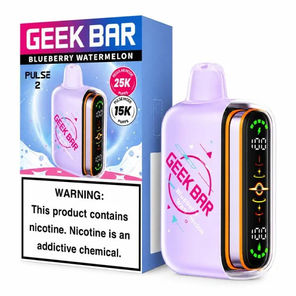 GEEK BAR PULSE 2 VAPE 25K PUFFS 5PK BLUEBERRY WATERMELON