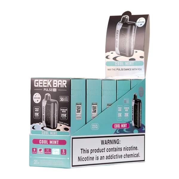 GEEK BAR PULSE X DISPOSABLE VAPE 25K PUFFS- 5PK COOL MINT