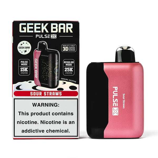 GEEK BAR PULSE X DISPOSABLE VAPE 25K PUFFS- 5PK SOUR STRAWS