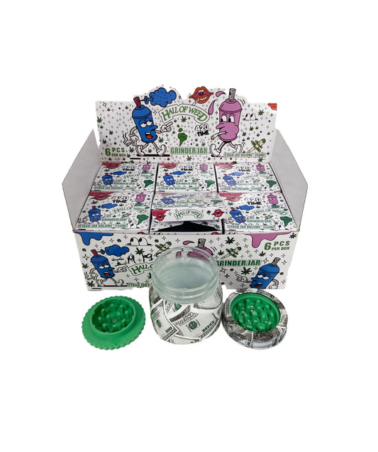 MASON JAR GRINDER 250ML ASSORTED (6CT)