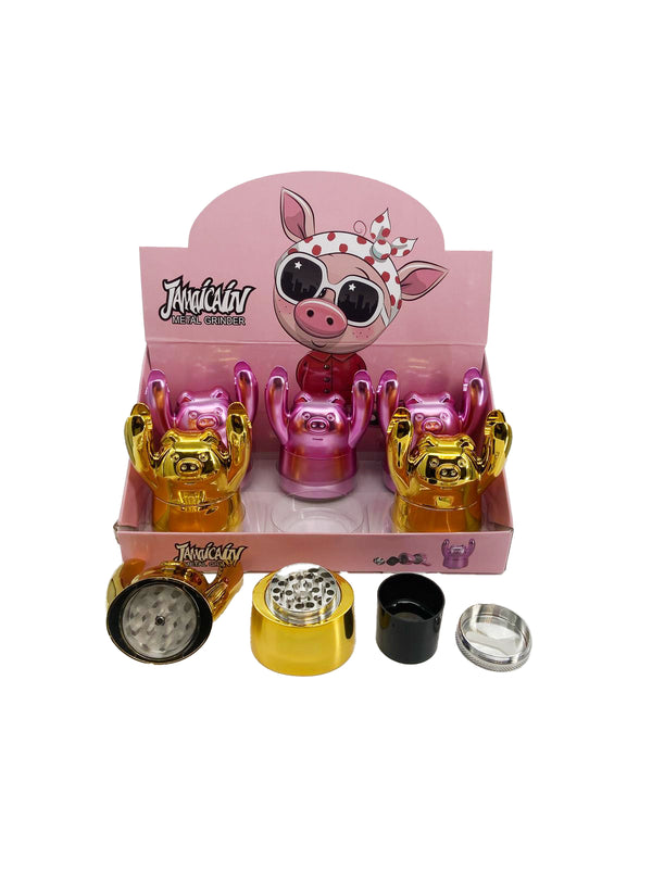 77MM 4 PART ZINC GRINDER (6CT)