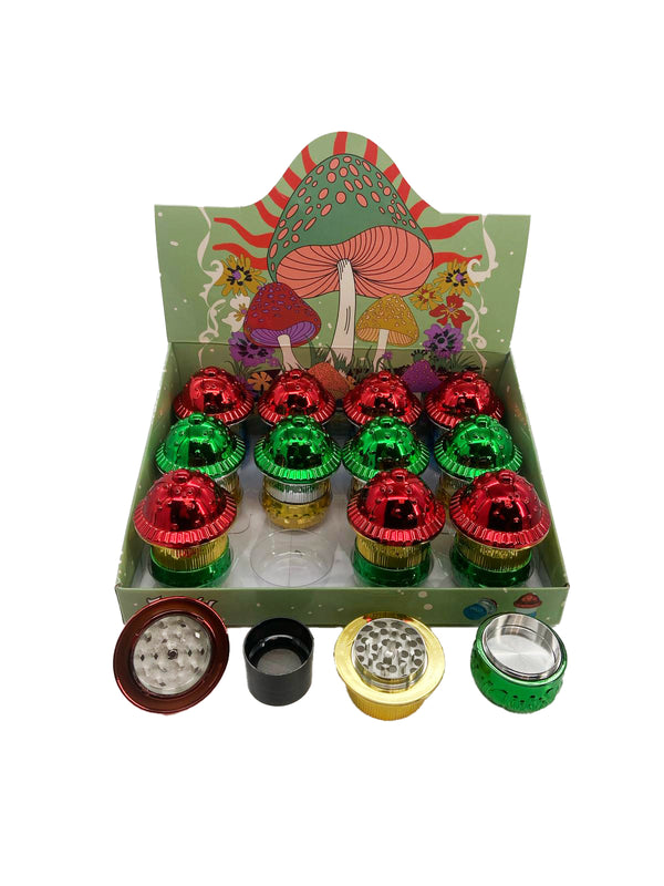 59MM 4 PART ZINC GRINDER (12CT)