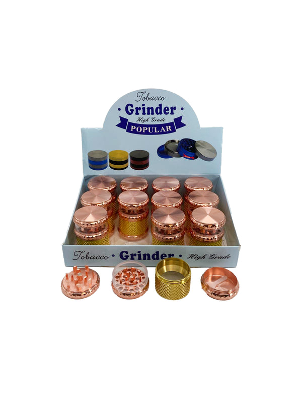 44MM 4 PART ZINC GRINDER (12CT)