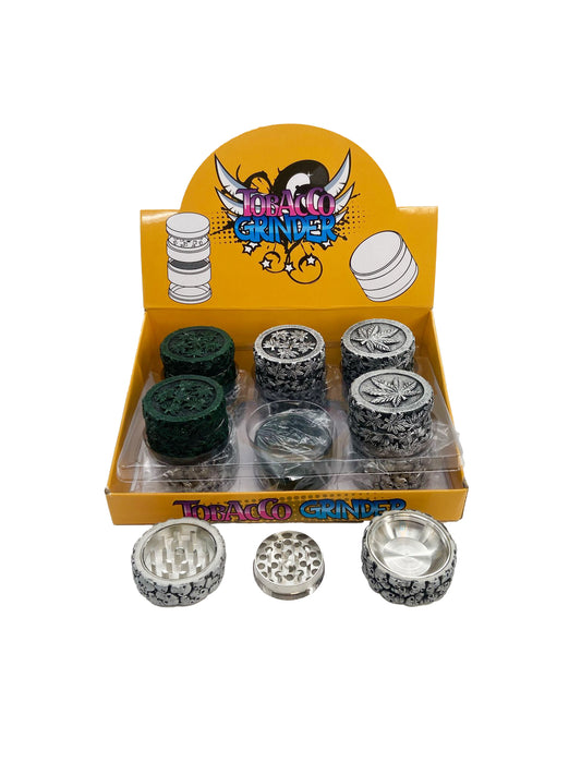 39MM 3 PART ZINC GRINDER (12CT)