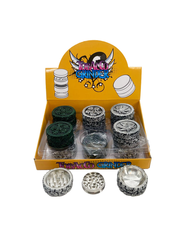 52MM 3 PART ZINC GRINDER (12CT)