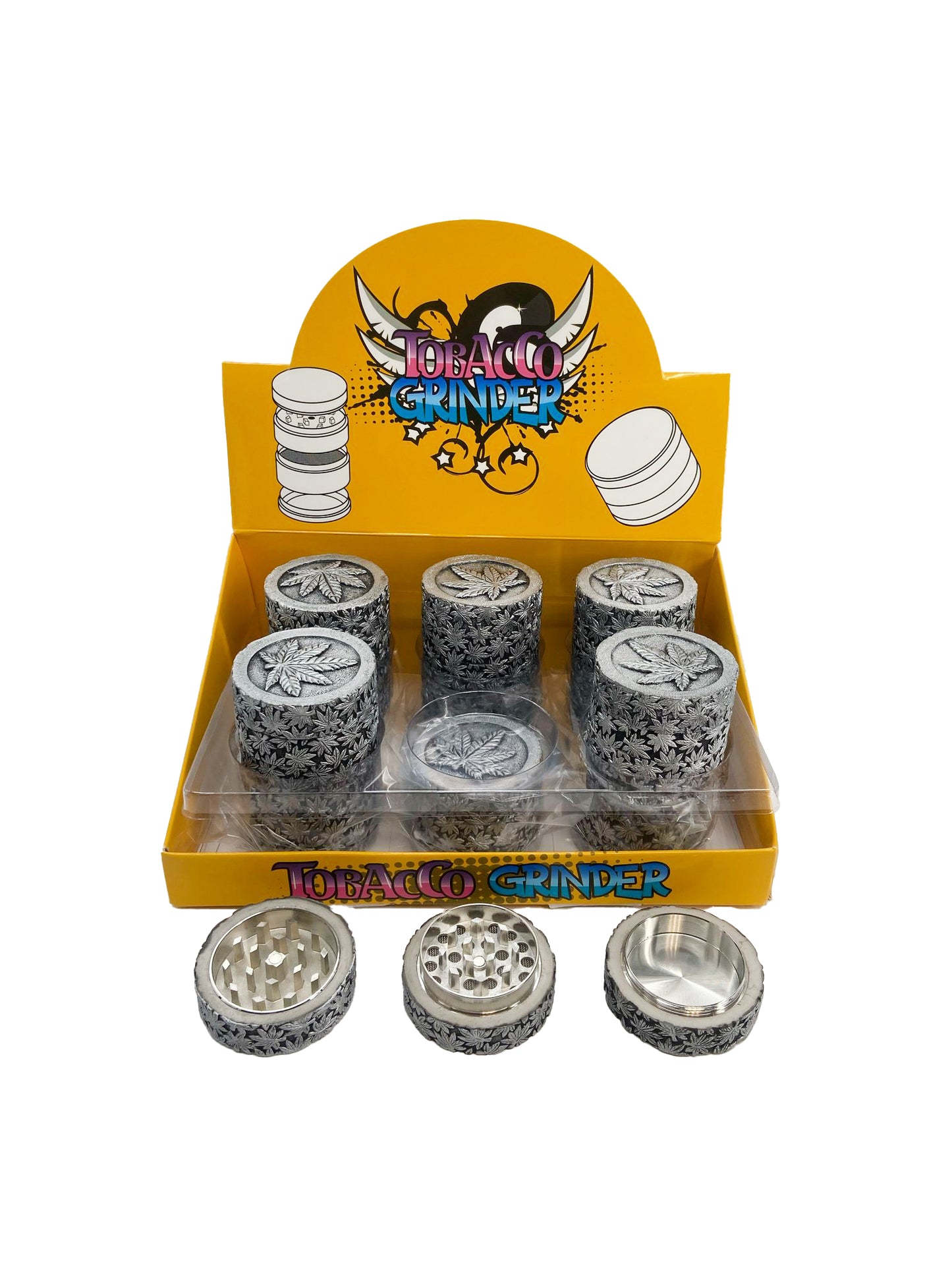 40.5MM 3 PART ZINC GRINDER (12CT)