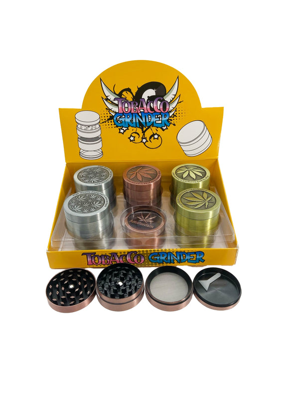 52MM 4 PART ZINC GRINDER (12CT)