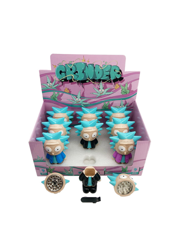 79MM 4 PART ZINC GRINDER (9CT)