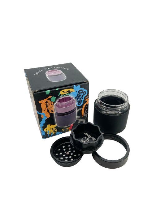 82MM BIG GRINDER WITH GLASS JAR (1CT)