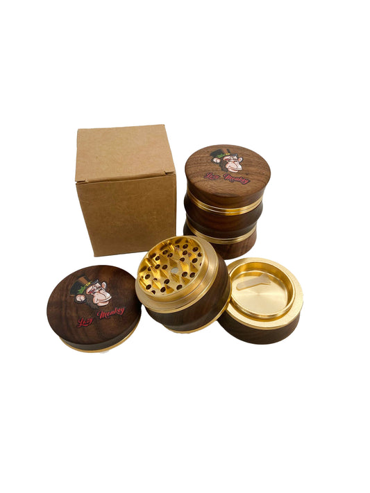 67MM 4 PART BLACK WALNUT ALUMINUM GRINDER (1CT)