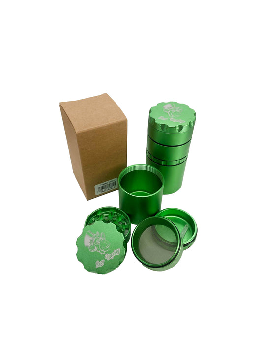 50MM 5 PART ALUMINUM GRINDER WITH STORAGE JAR (1CT)