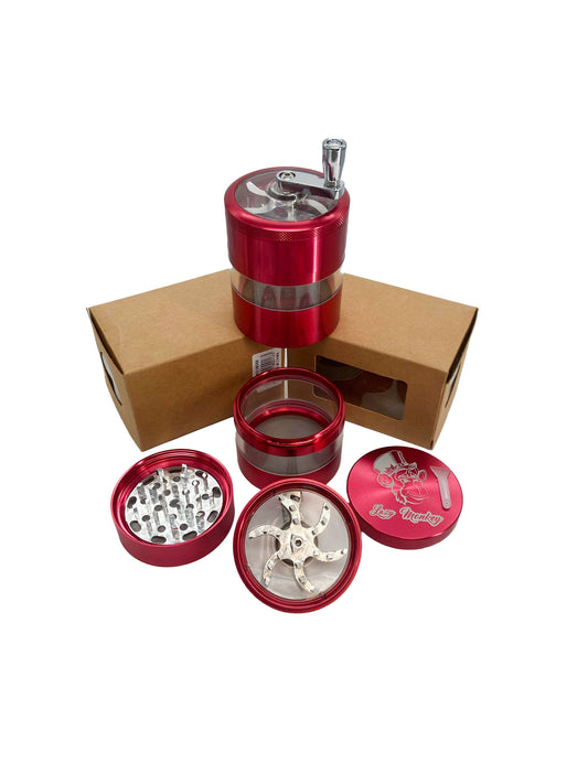 63MM 6 PART HAND-CRANKED ALUMINUM GRINDER (1CT)