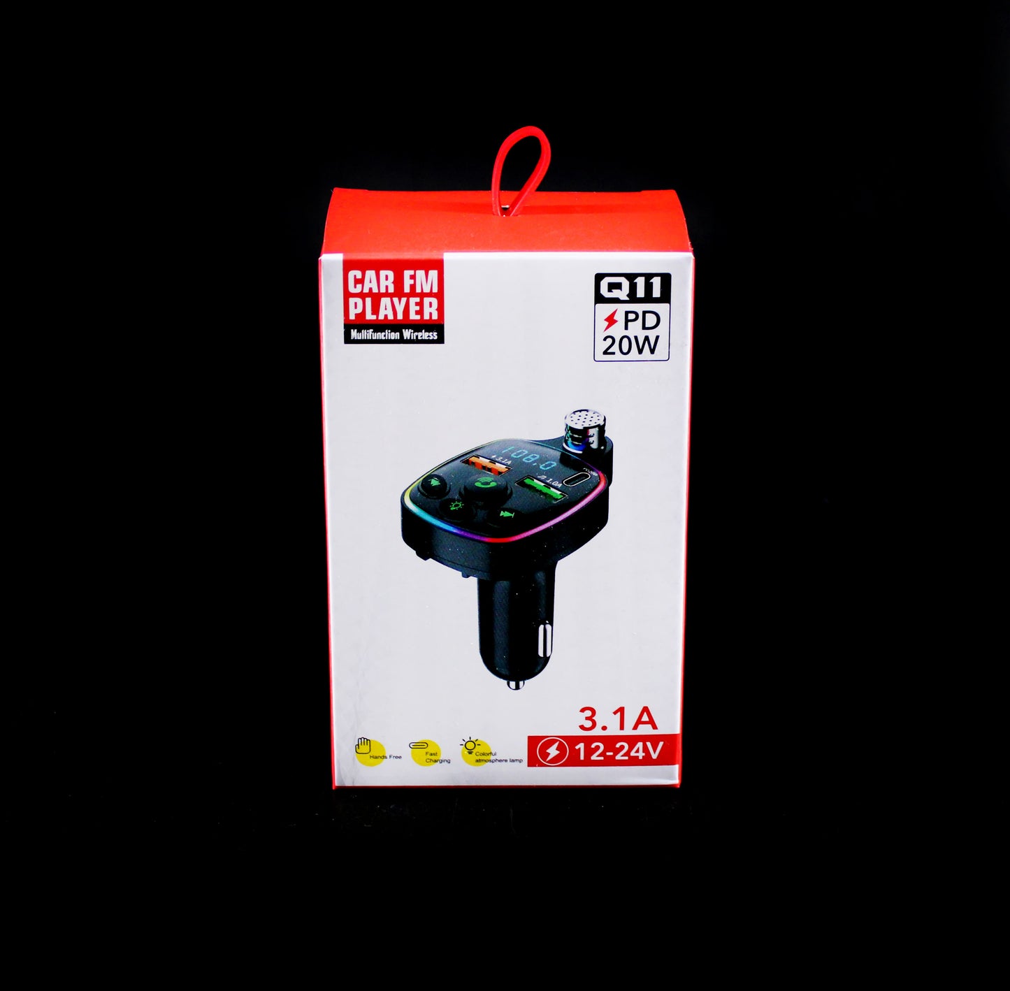 Q11 CAR FM PLAYER & 20W CHARGER (1CT)