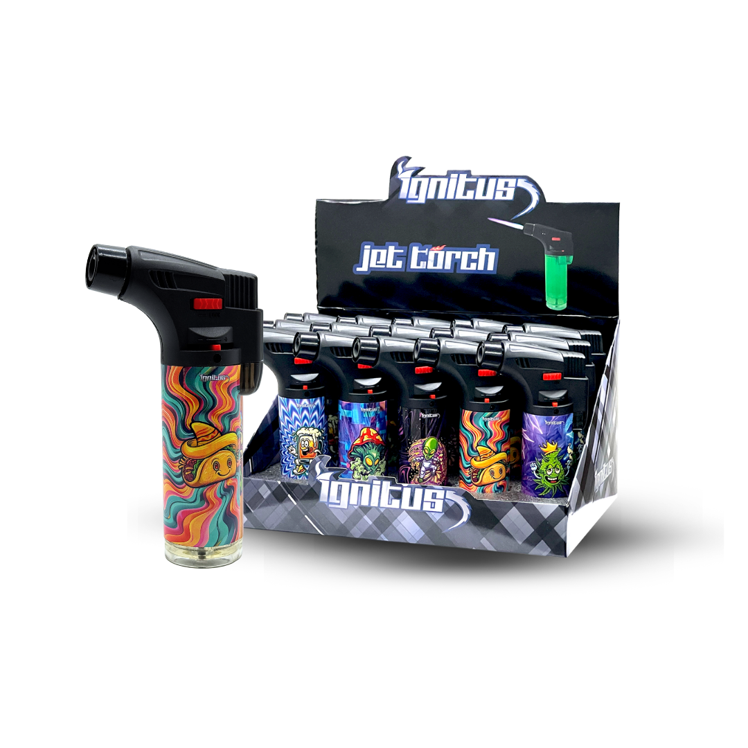 IGNITUS JET TORCH ASSORTED DESIGN (15CT)
