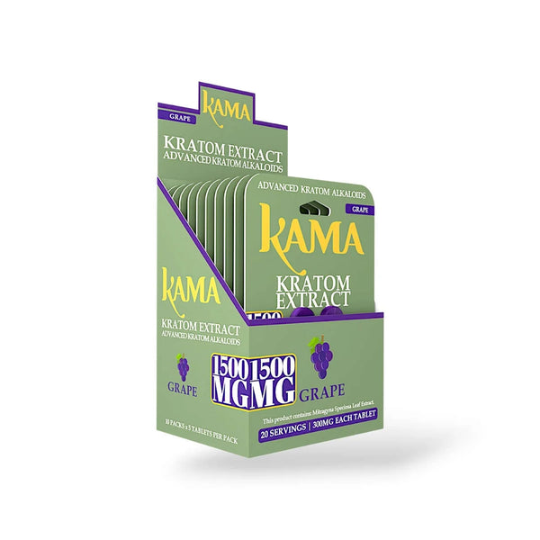KAMA KRATOM TABLETS (1500MG) 300MG/5PK-GRAPE (10 CT)