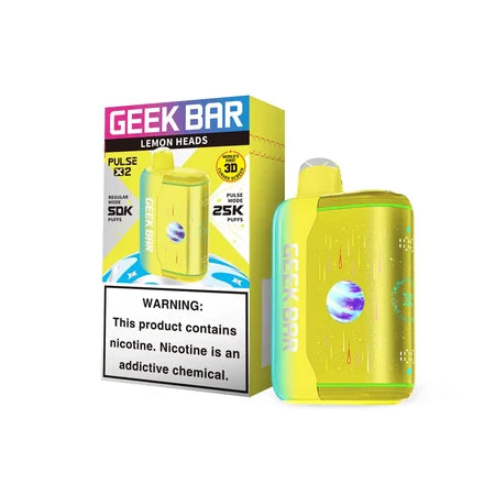 GEEK BAR PULSE X2 DISPOSABLE VAPE 50K PUFFS 5PK LEMON HEADS