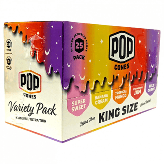 POP CONES K/S 3PK WHITE VARIETY (25CT)