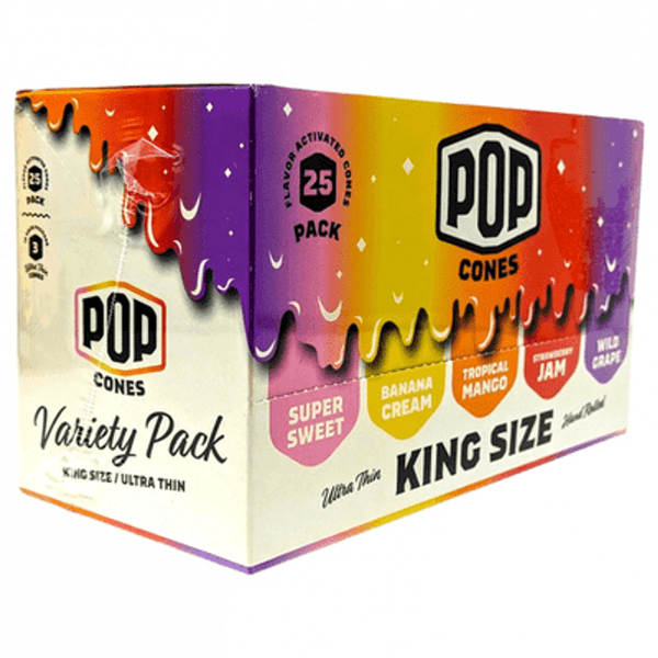 POP CONES K/S 3PK WHITE VARIETY (25CT)