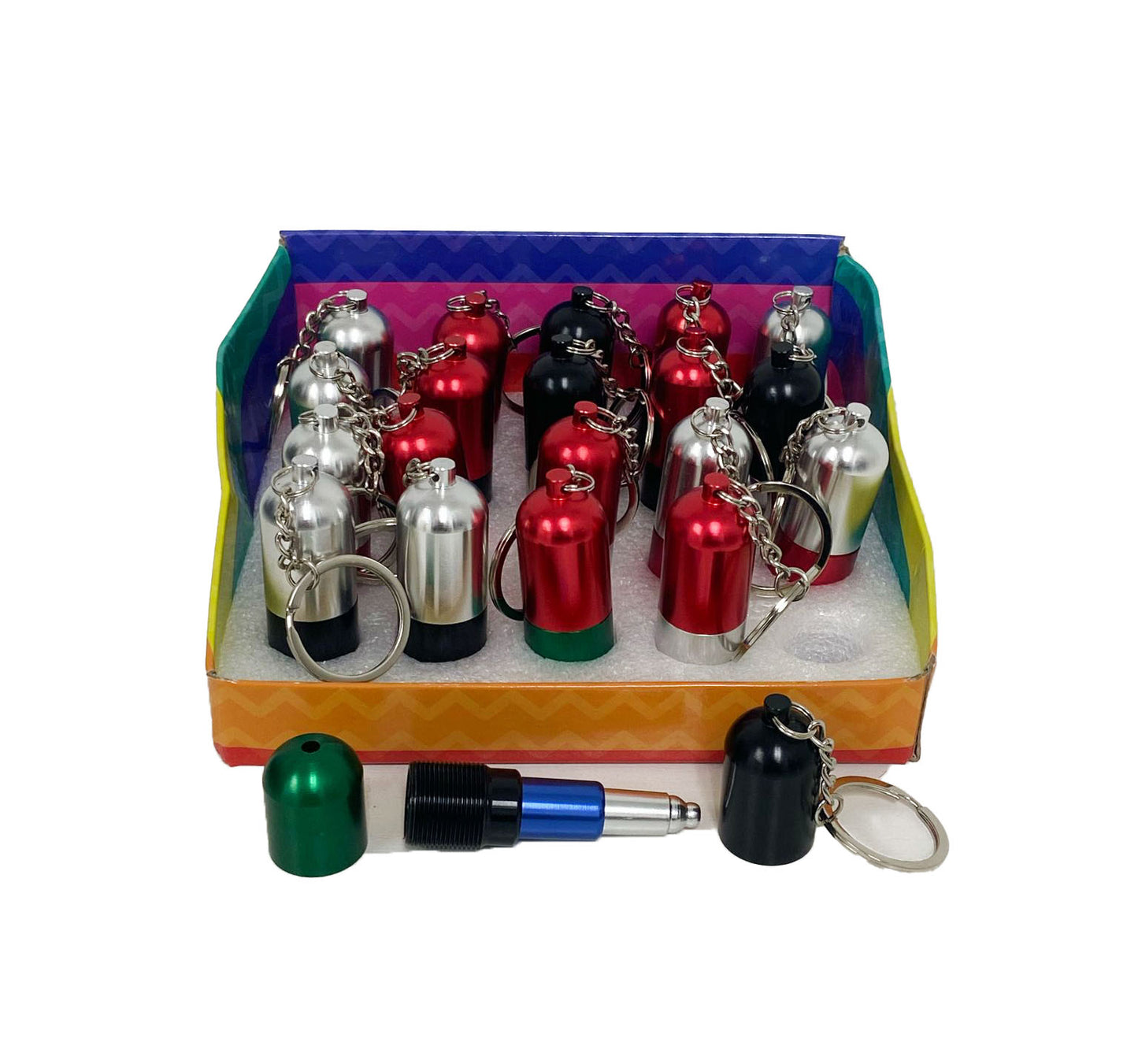 Pipe Keychain KEYCHAIN STYLE METAL PIPE ASSORTED (20CT) – Warehouse Fever