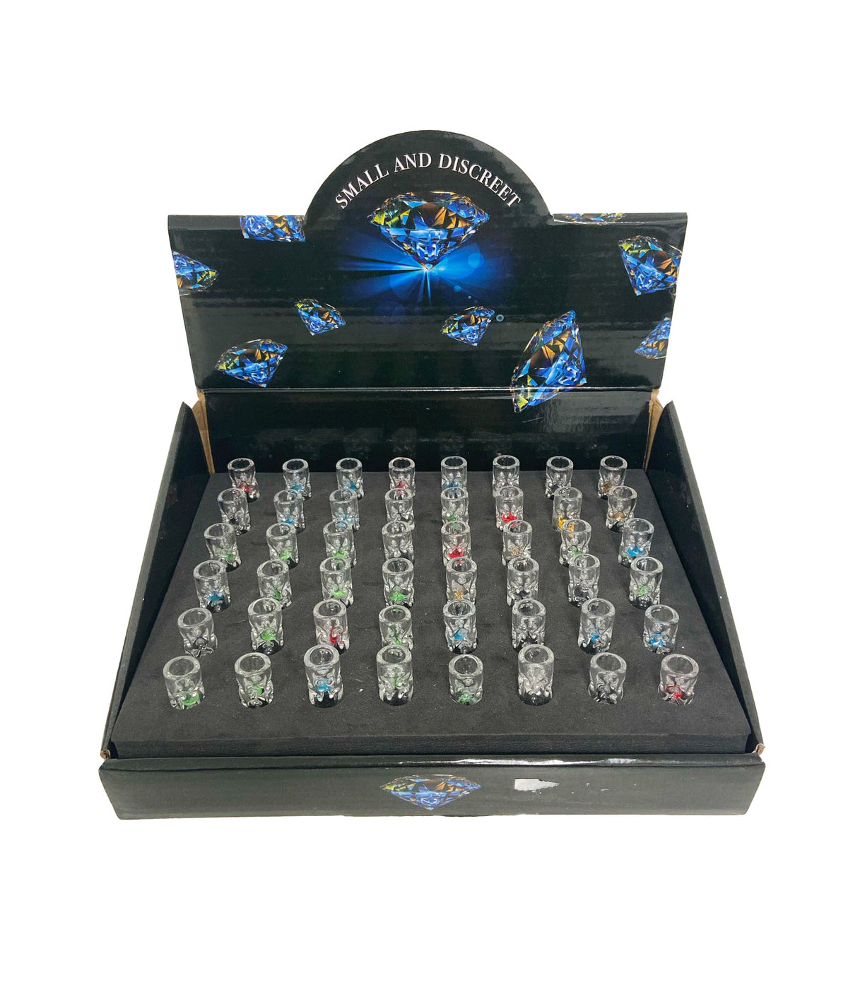 GLASS TIP WITH DIAMOND (48CT)