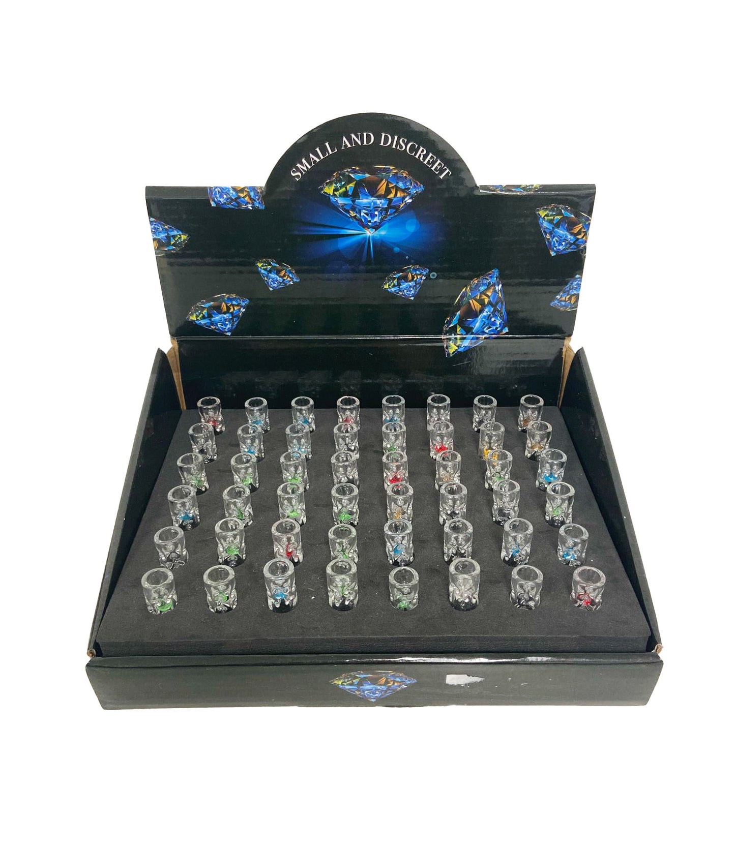 GLASS TIP WITH DIAMOND (48CT)