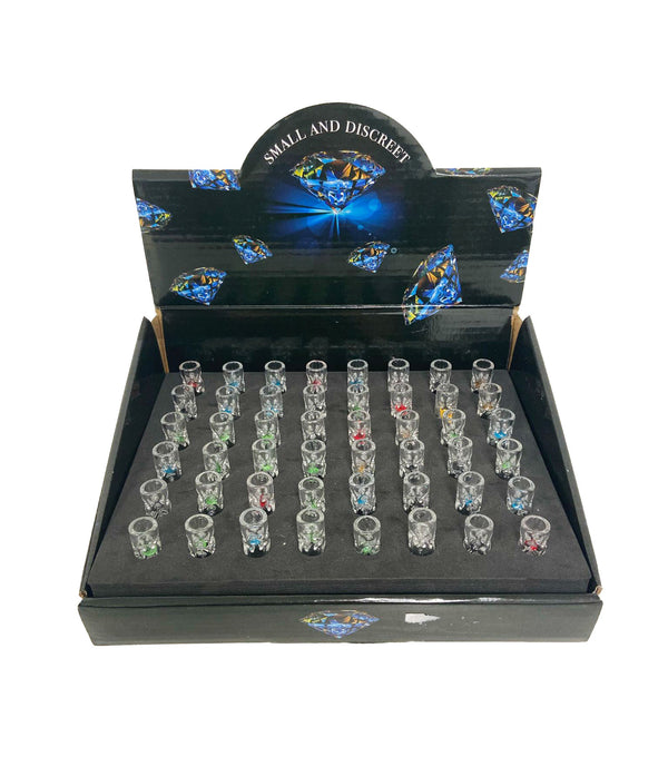 GLASS TIP WITH DIAMOND (48CT)