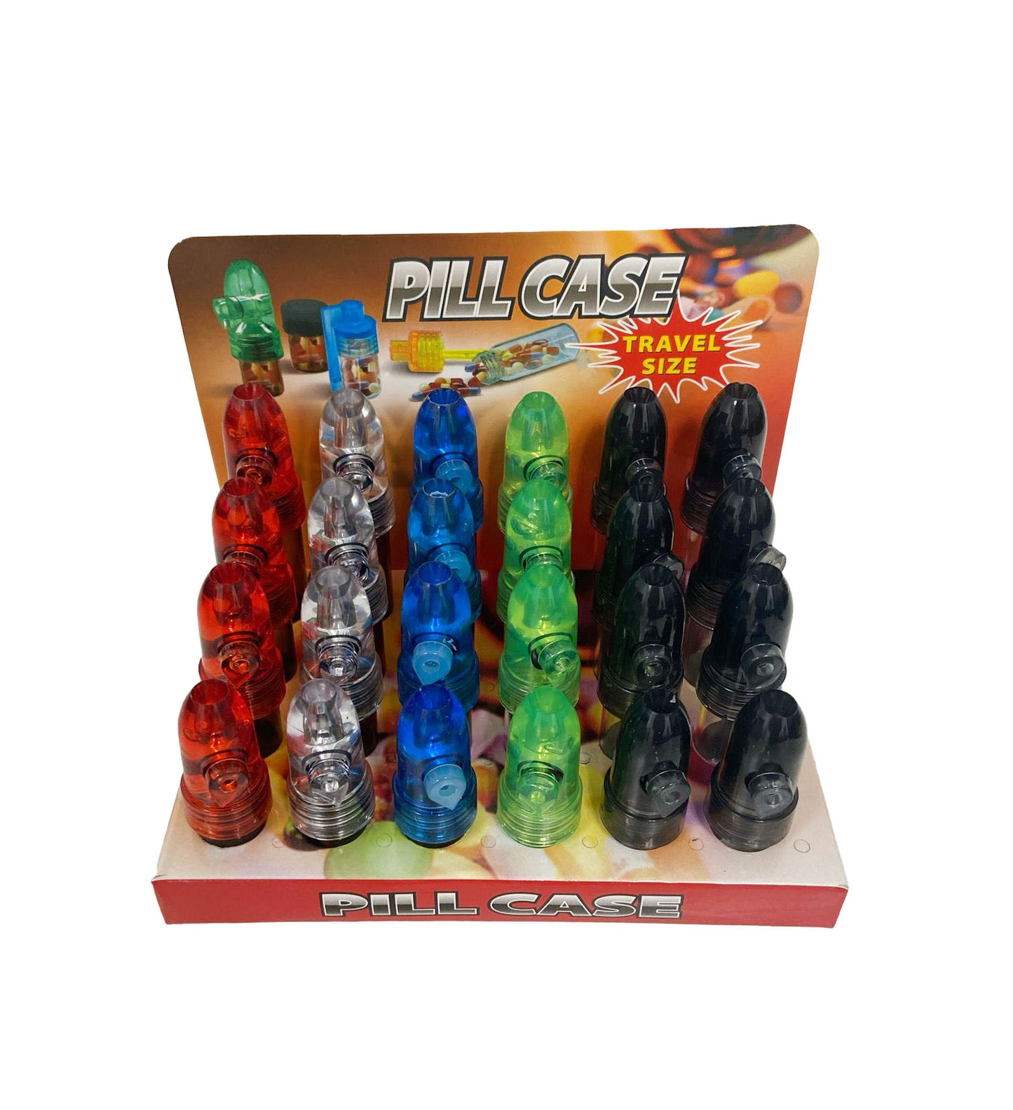 PILL CASE  TRAVEL SIZE ASSORTED  (24CT)