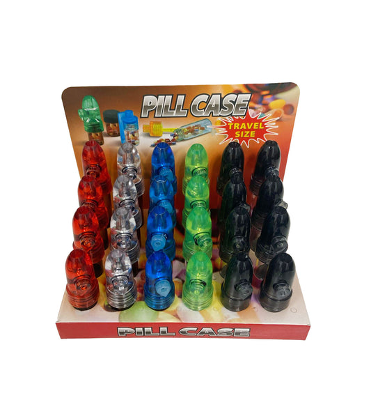 PILL CASE  TRAVEL SIZE ASSORTED  (24CT)