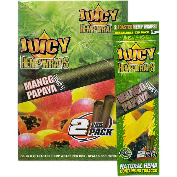 JUICY HEMP WRAPS MANGO PAPAYA 25PK (1CT)