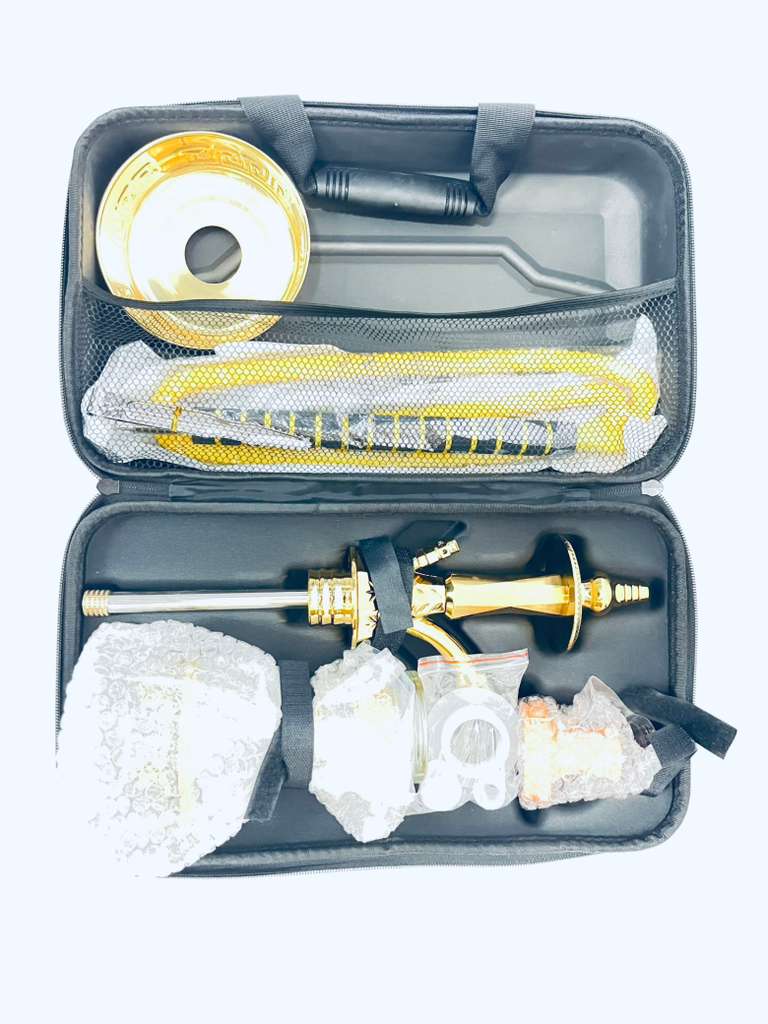 20" PREMIUM ALUMINUM HOOKAH SET W/ CARRYING CASE (1CT)