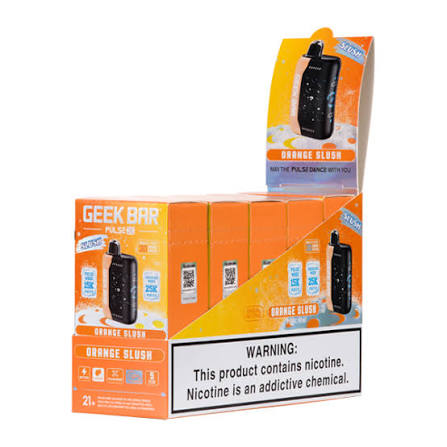 GEEK BAR PULSE X DISPOSABLE VAPE 25K PUFFS- 5PK ORANGE SLUSH