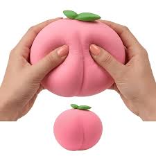 LARGE PEACH SQUISHY TOY