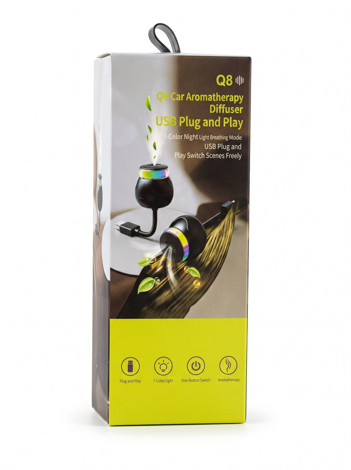 CAR AROMATHERAPY USB PLUG & PLAY 7 COLOR NIGHT(1CT)