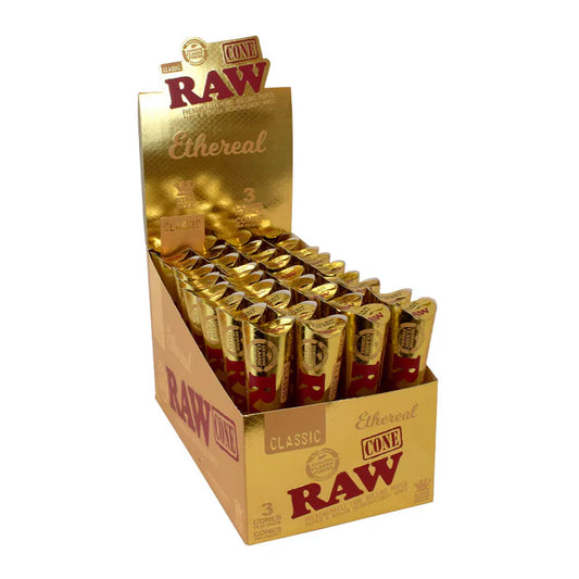 RAW KING SIZE ETHEREAL 3 PK CONES (32CT)