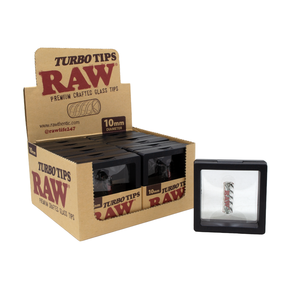RAW TURBO GLASS TIPS 10MM 12PK