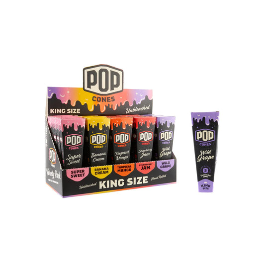 POP CONES K/S 3PK BROWN VARIETY (25CT)