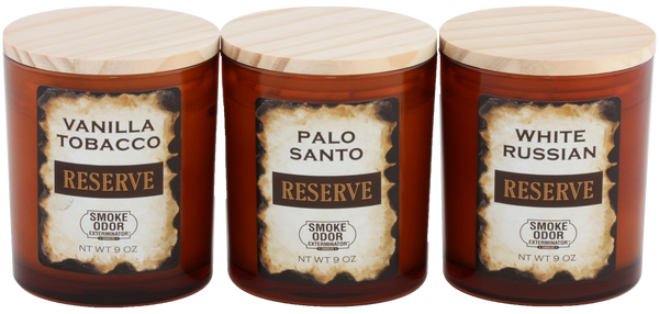 SMOKE ODOR ELIMINATOR RESERVE 9OZ CANDLES -6 PER DISPLAY (1CT)