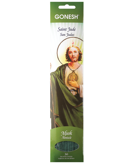 GONESH PATRON SAINT STICKS ST. JUDE MUSK 30PK