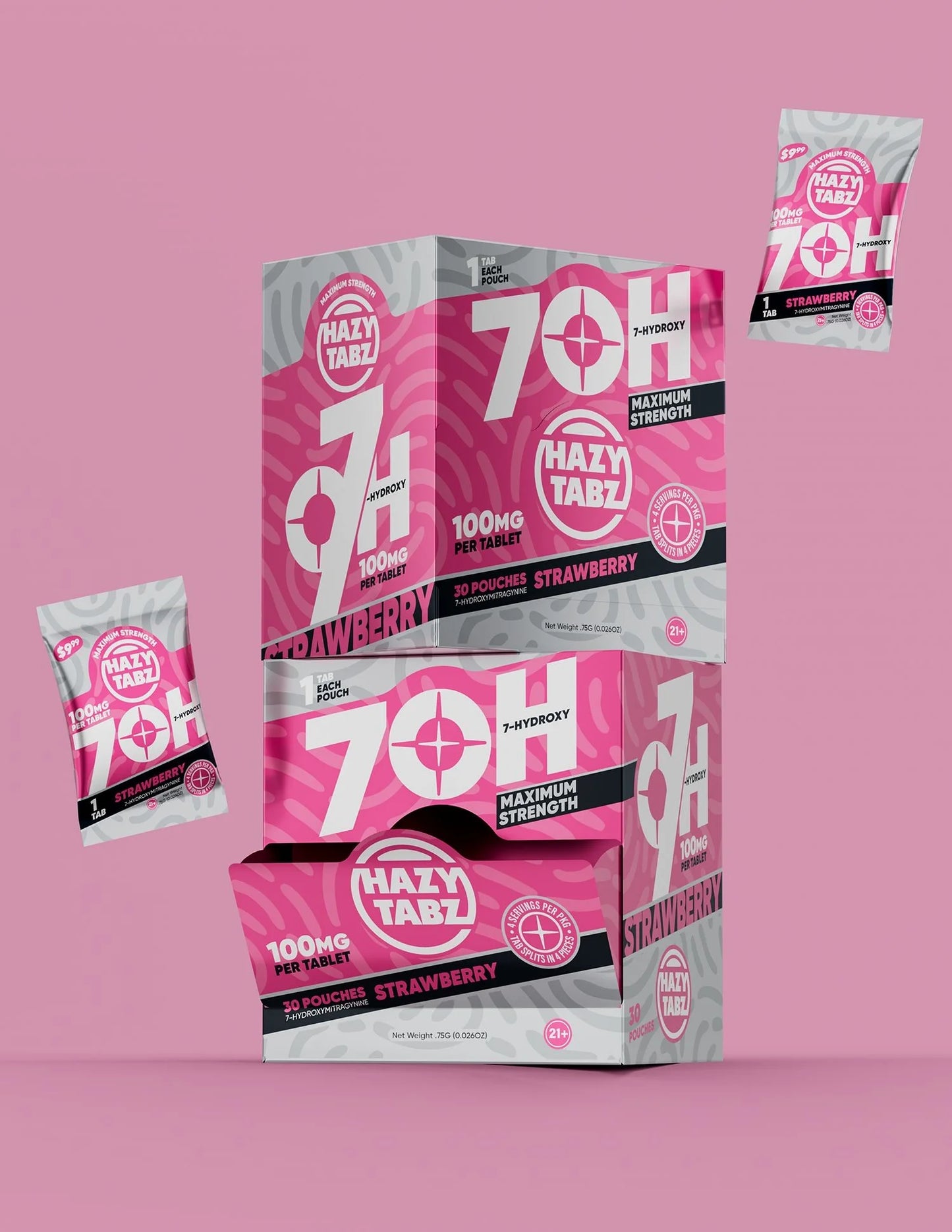 HAZY TABLETS 100MG STRAWBERRY