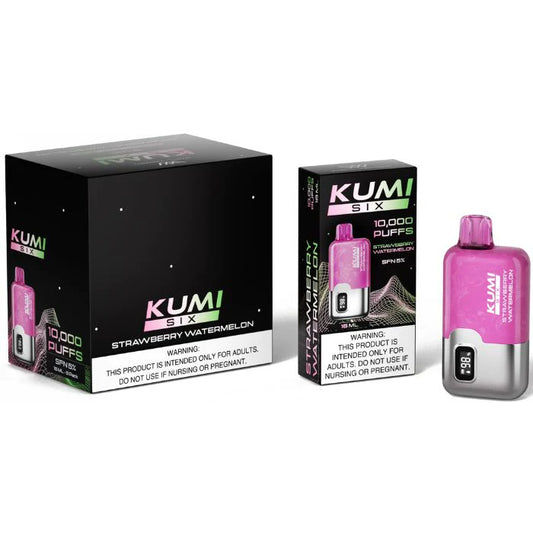 KUMI SIX STRAWBERRY WATERMELON 10K PUFF (6CT)